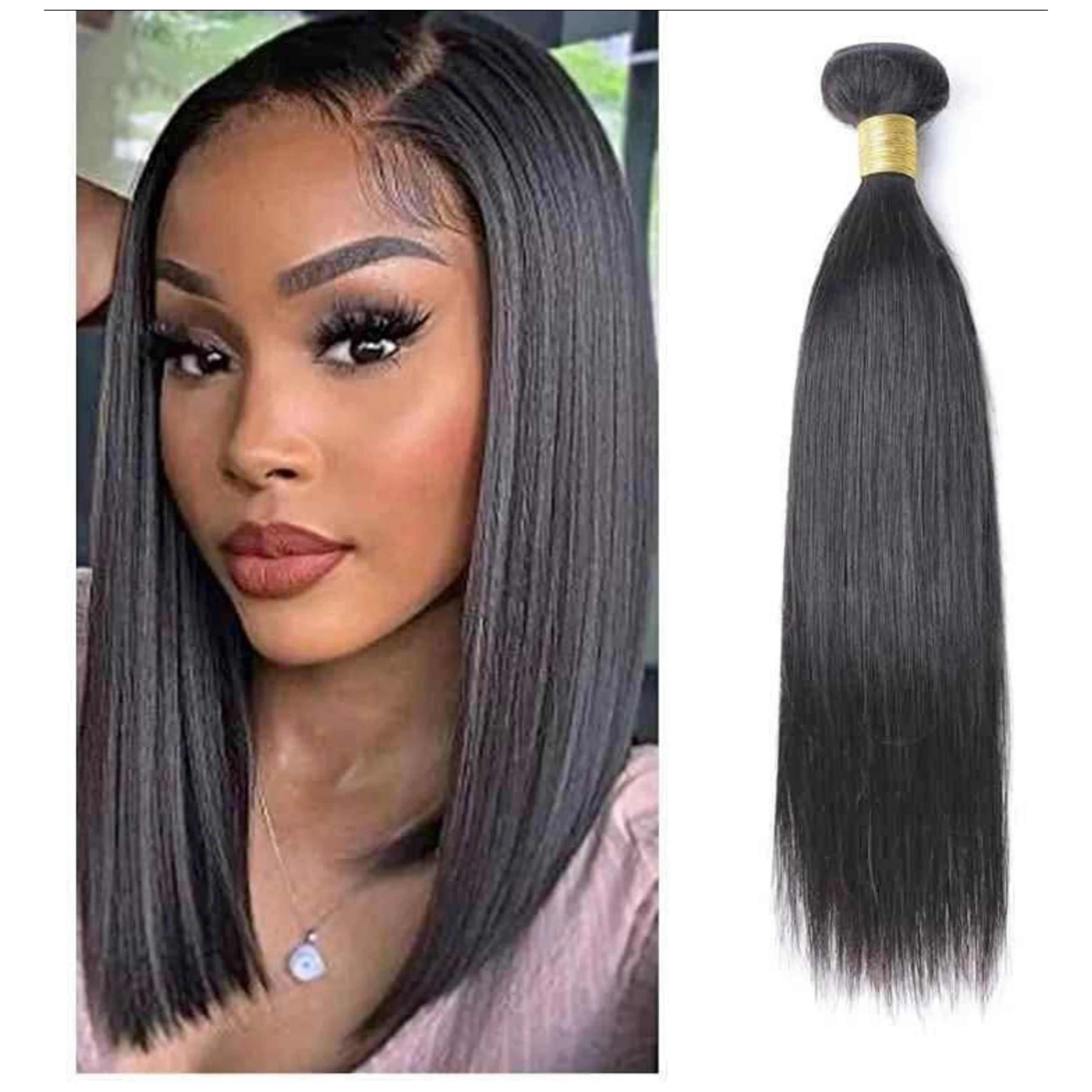 Extensiones de cabello humano   12 y 16 pulgadas, lisa 100g 