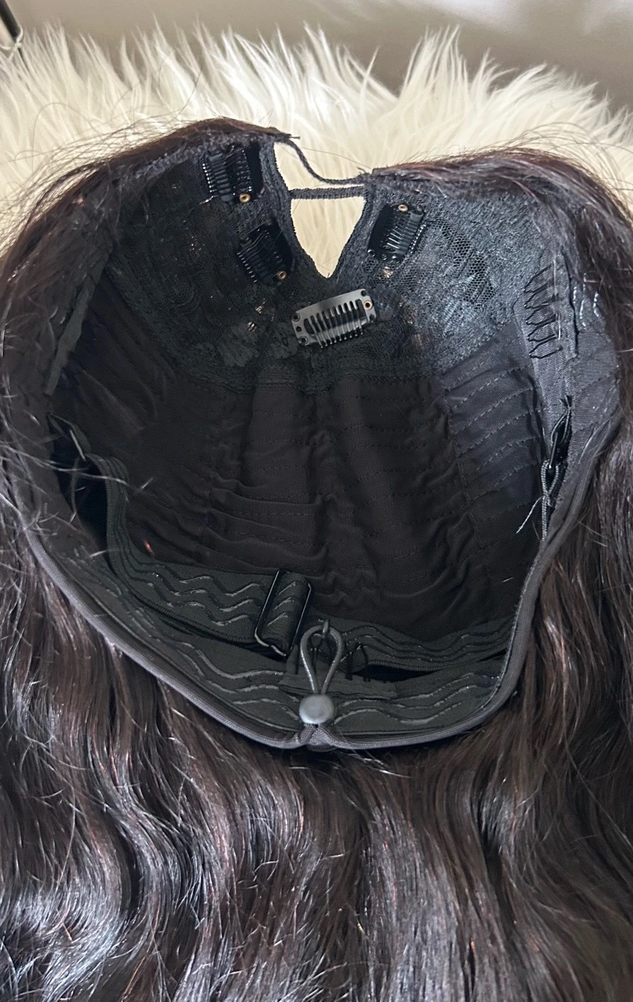 Peluca  en V de 24 pulgadas cabello humano 4