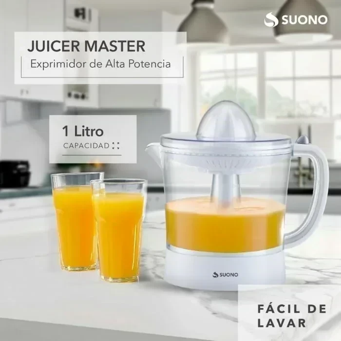 EXPRIMIDOR DE JUGOS ELÉCTRICO SUONO 1.2 L 25W 2 CONOS
