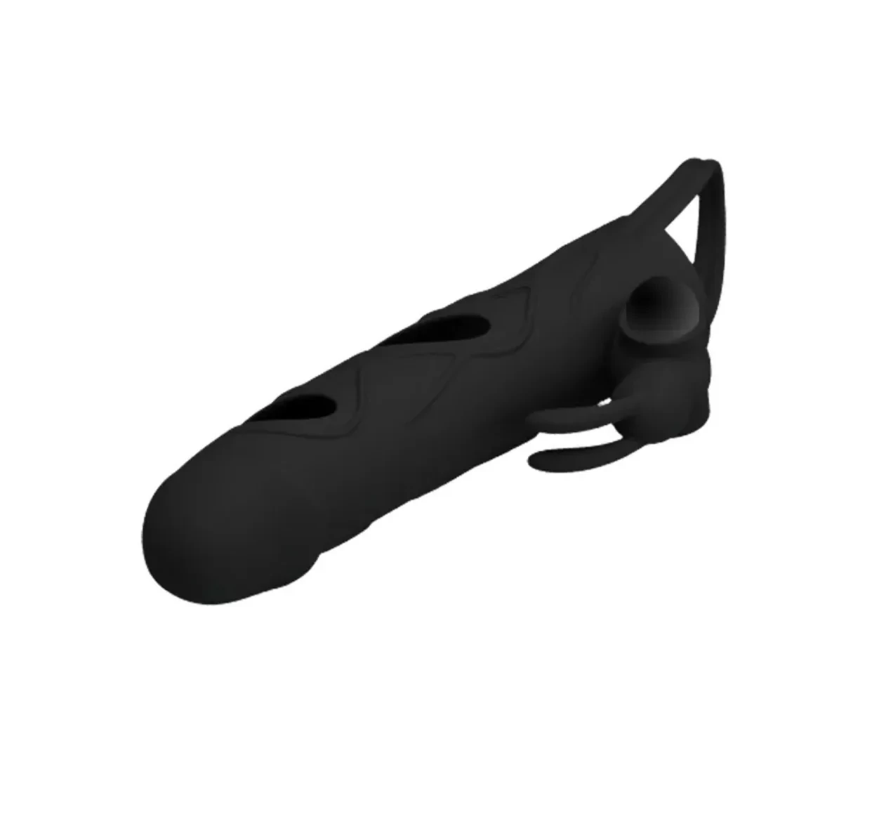 Funda Para Pene Con Estimulación de Clitoris  4