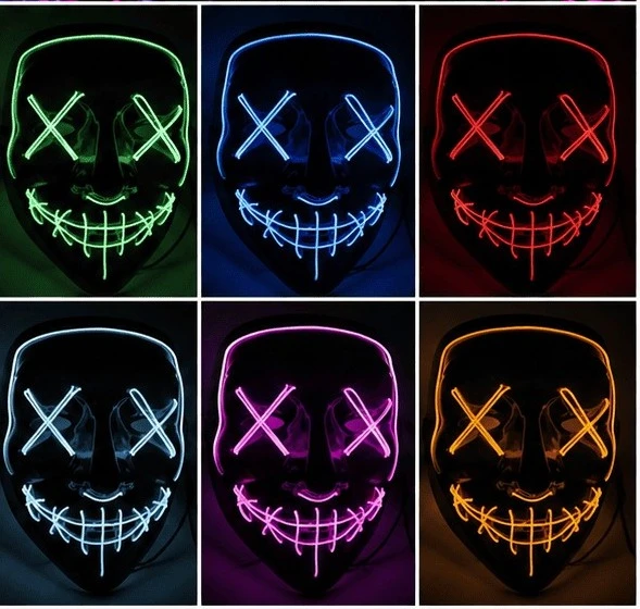 MASCARA LUZ HALLOWEN 