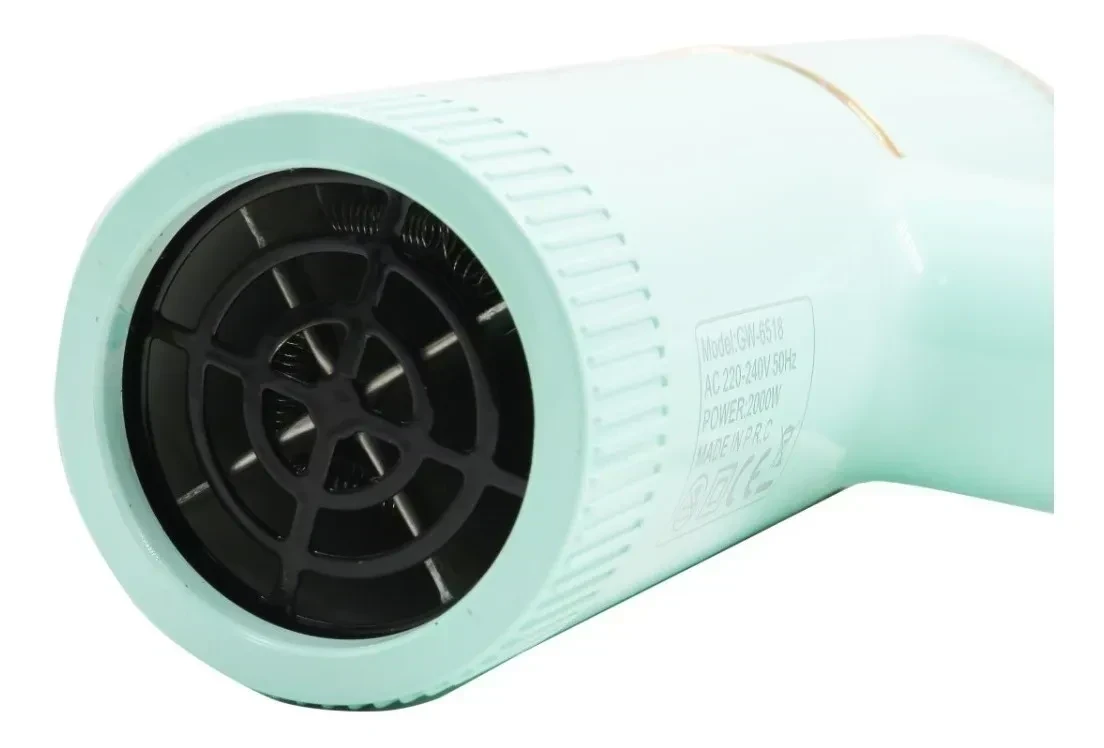 Secador De Pelo 2000w 2 Velocidades Color Rosa o Verde Claro 4