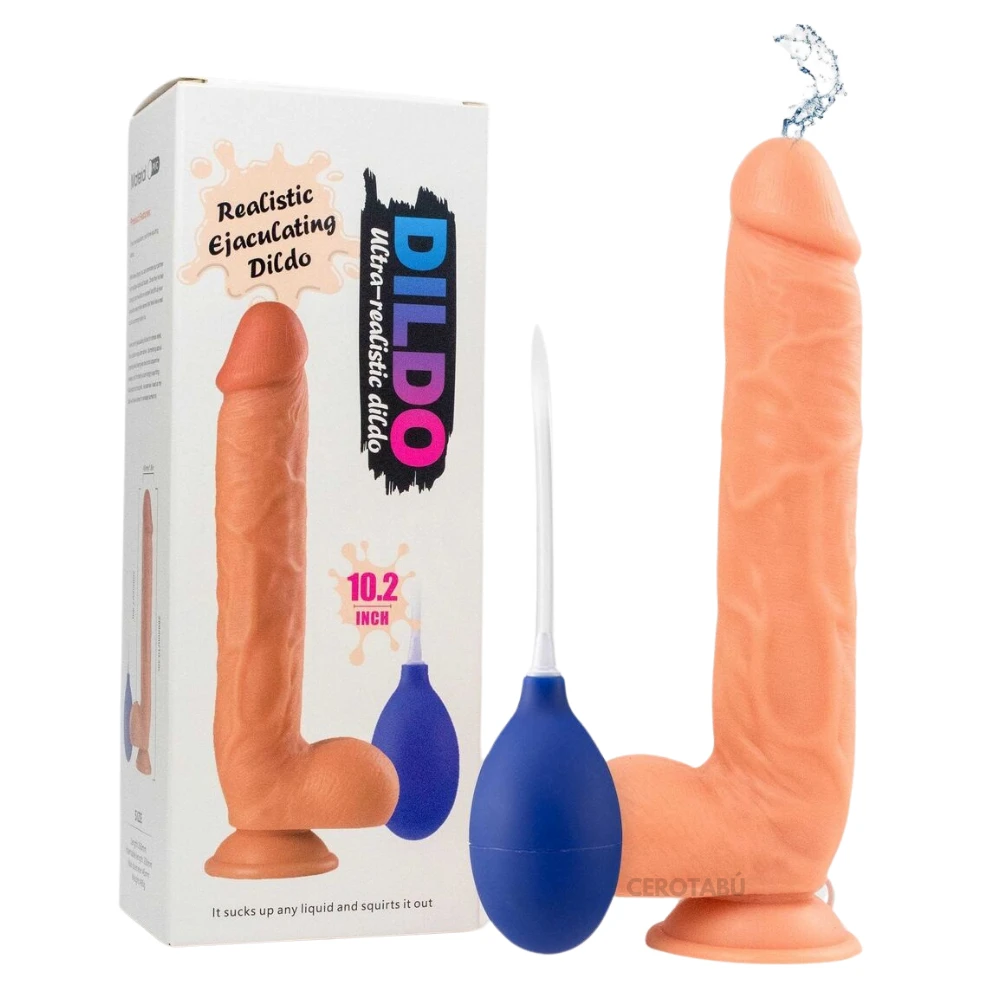 Dildo pene grande realista eyaculador 