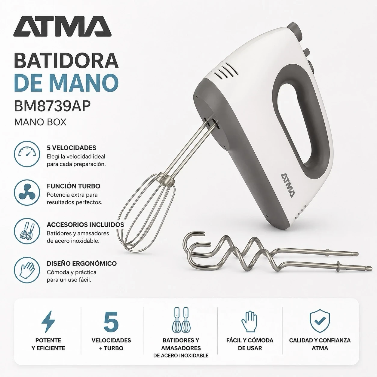 BATIDORA ATMA BM8739AP MANO BOX
