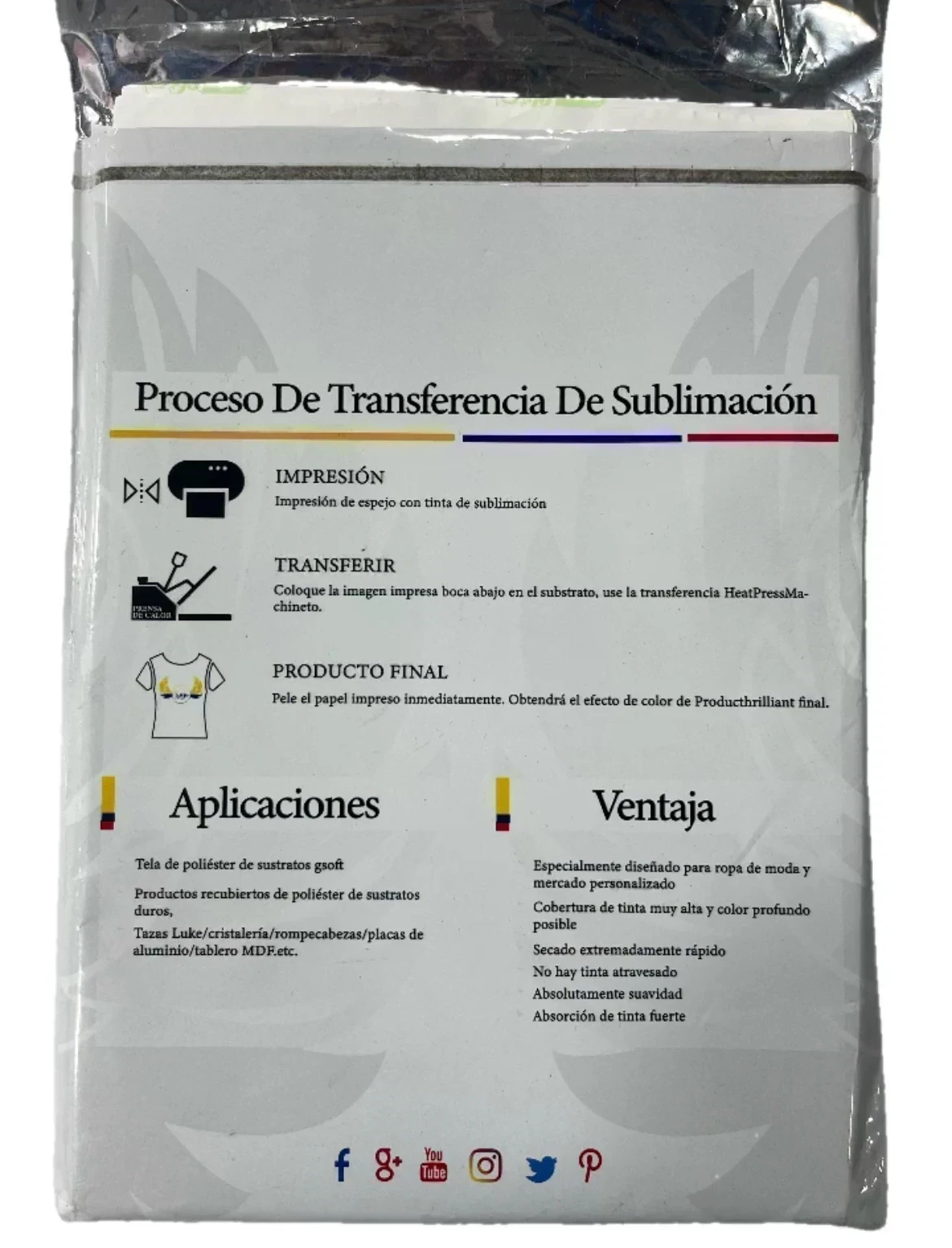 Papel De Sublimacion Blanco Ultra Premium A4 2