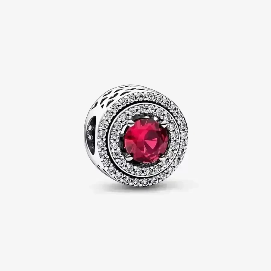 Charm Redondo Nivelado Rojo Brillante 