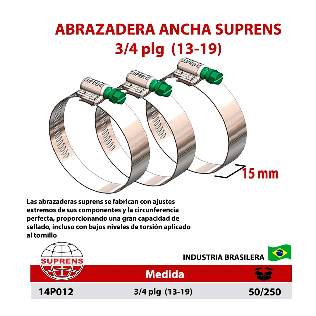 ABRAZADERA PERFORADA SUPRENS 3/4" (13-19)