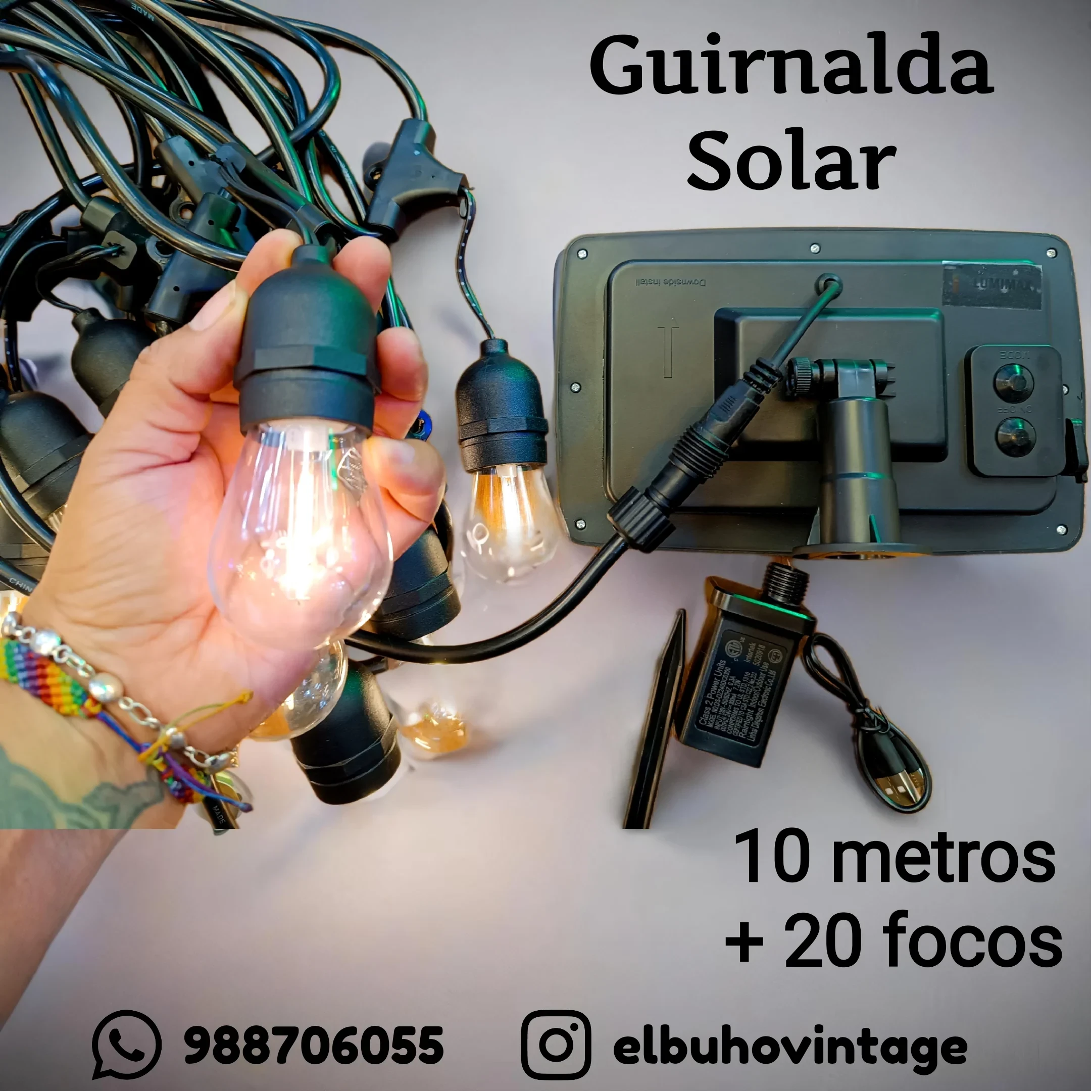 Guirnalda LED Solar Decorativa