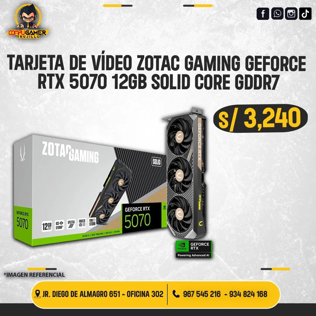 TARJETA DE VÍDEO ZOTAC GAMING GEFORCE RTX 3050 6GB LOW PROFILE GDDR6 