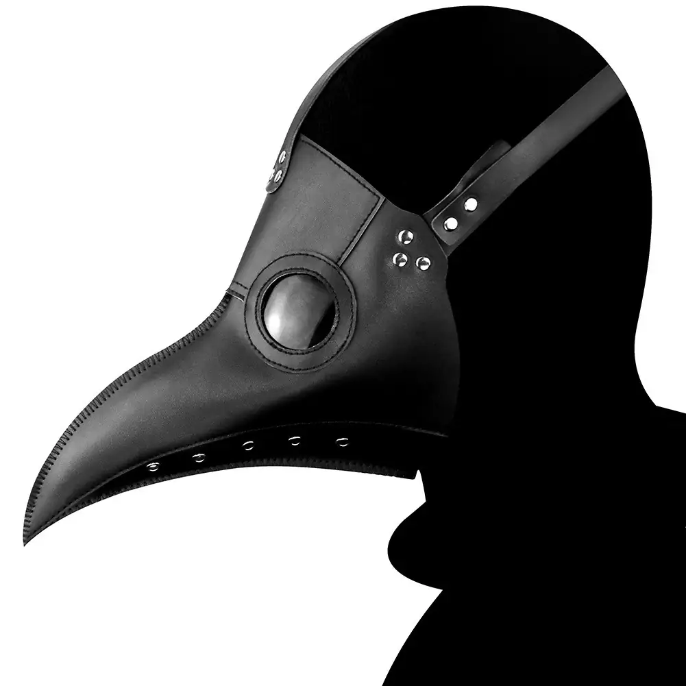 Máscara de peste medieval para Halloween. Piel sintética  4