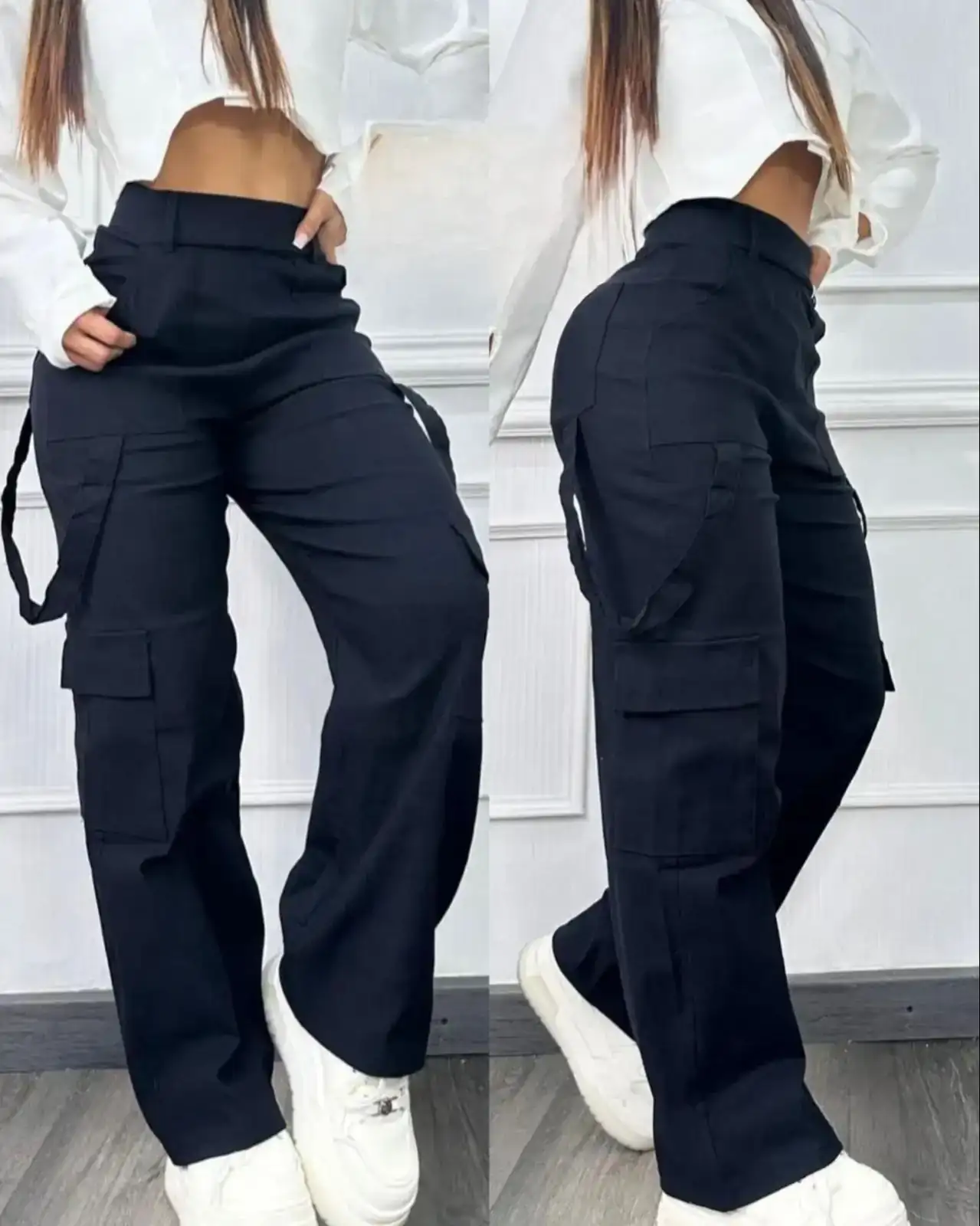 😍👖Hermoso Pantalón cargo con detalles delicados 🫶🏻❤️👖🎉 2