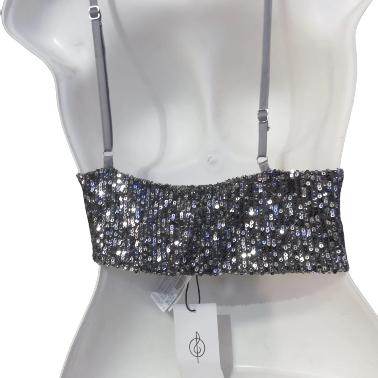 Top con lentejuelas gris 2