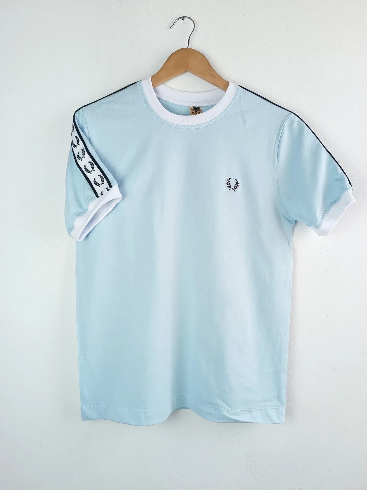 Camiseta algodon celeste  2