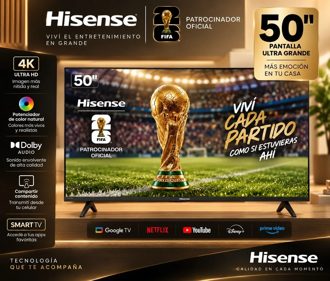 SMART TV HISENSE 50 FULL HD VIDDA CONSULTAR DISPONIBILIDAD CON EL VENDEDOR