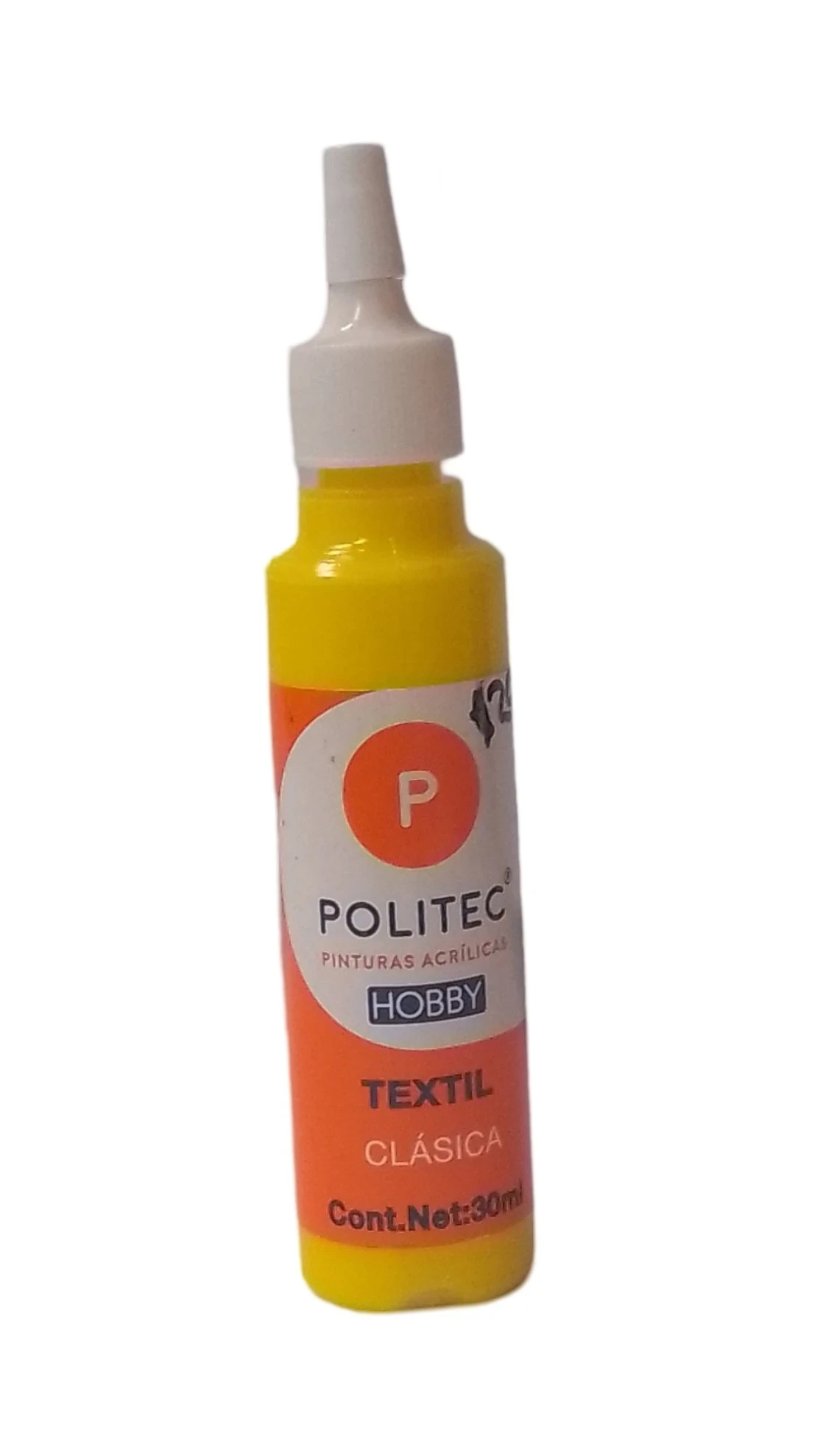 Pintura textil 30 ml politec amarillo medio