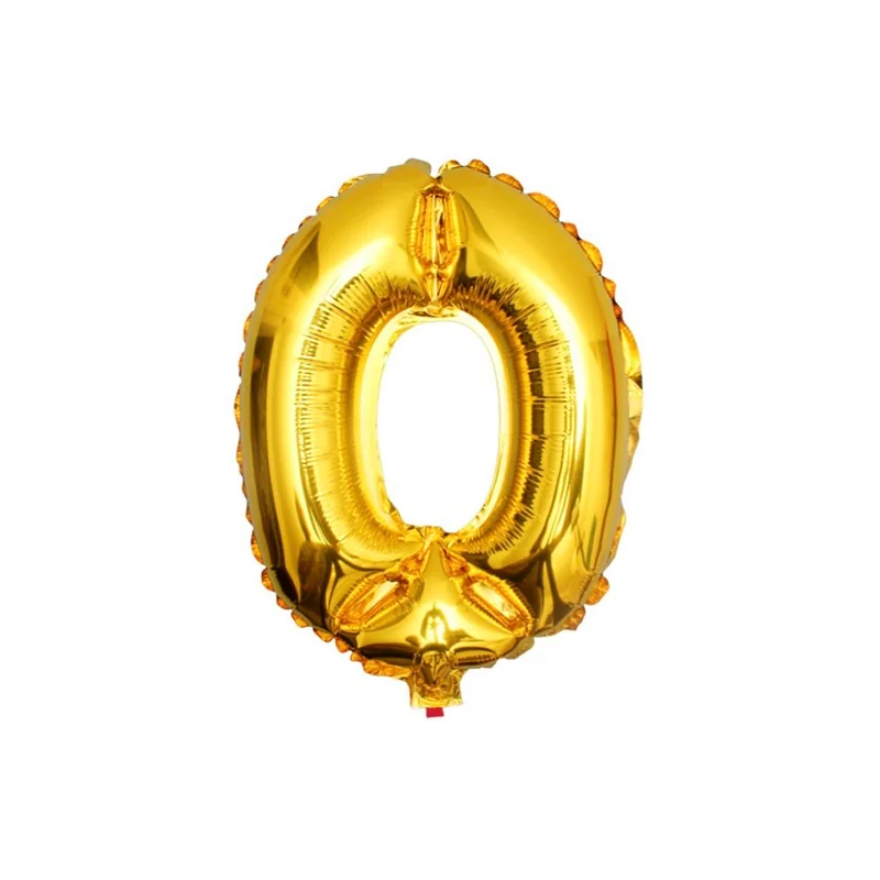 Globo de número dorado 16"