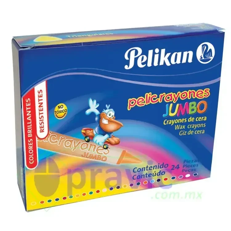Crayolas pelikan 24 colores jumbo  3