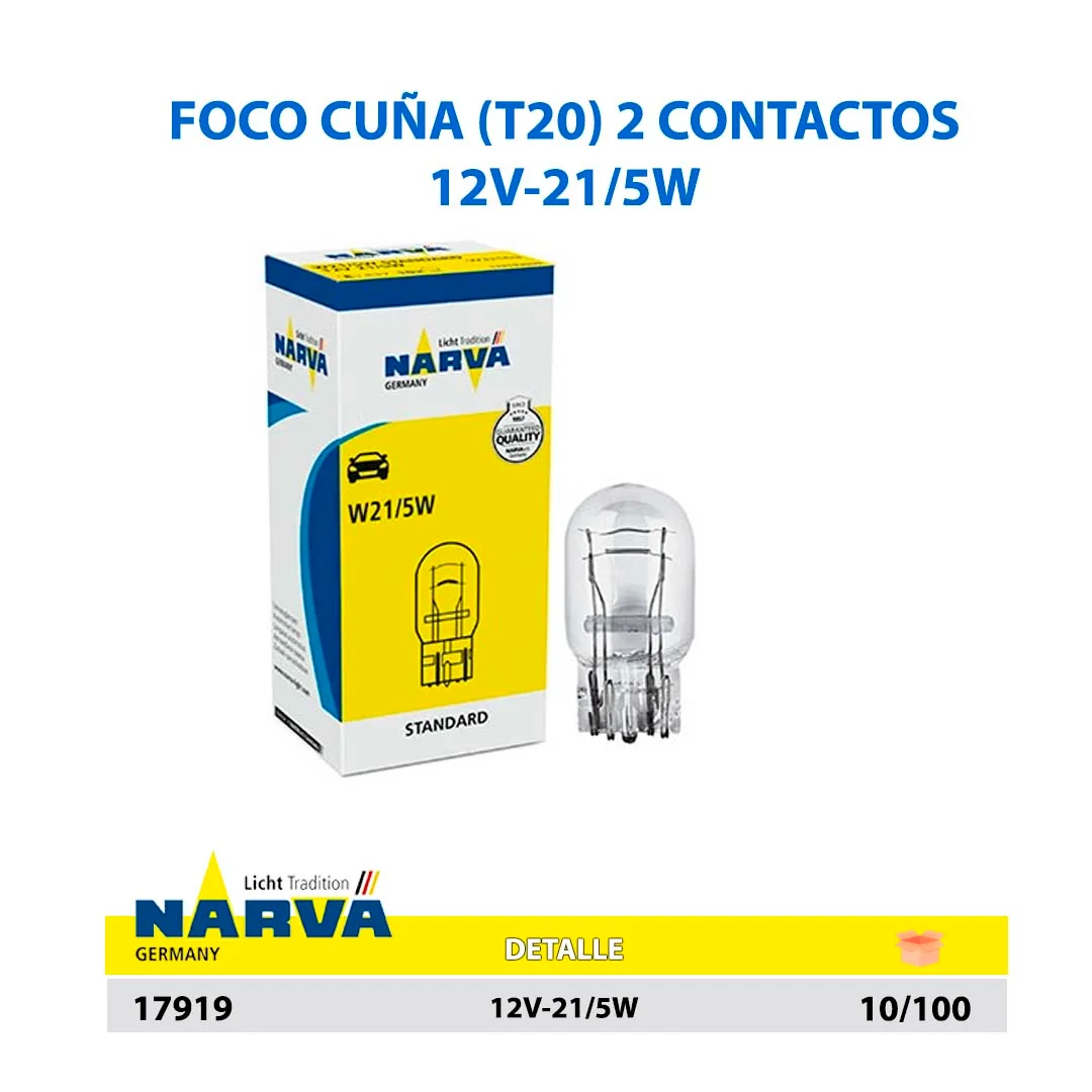  CUÑA (T20) 2CONTACTO 12V-21/5W