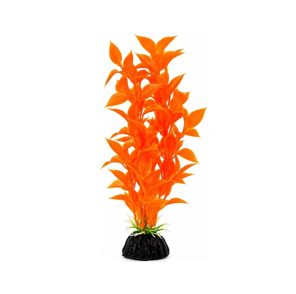 Planta decorativa de plástico naranja
