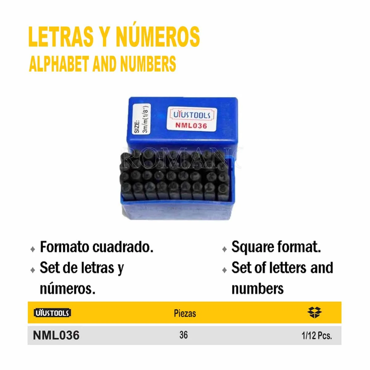 LETRA Y NUMEROS UYUST 36 PZS