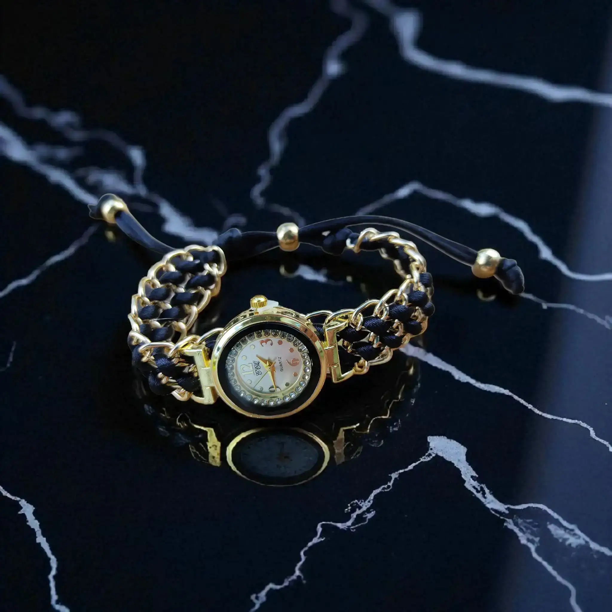 Reloj Pulsera Trenzada Redonda