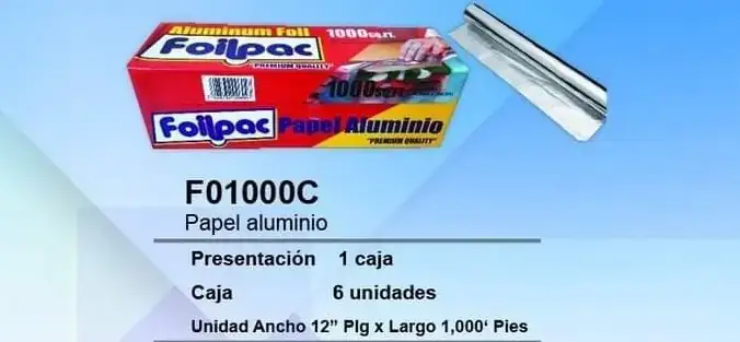 Papel Aluminio 12x1000 