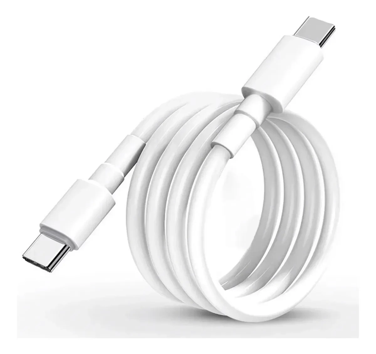Cable Usb Tipo C a C Doble 1mt Entrada Carga Rapida Y Datos