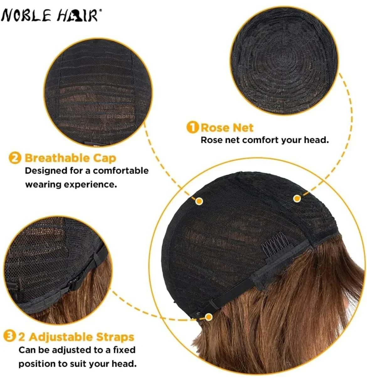 Pelucas de cabello lacio estilo Bob con flequillo 10”, sin encaje frontal,  virgen brasileño 2