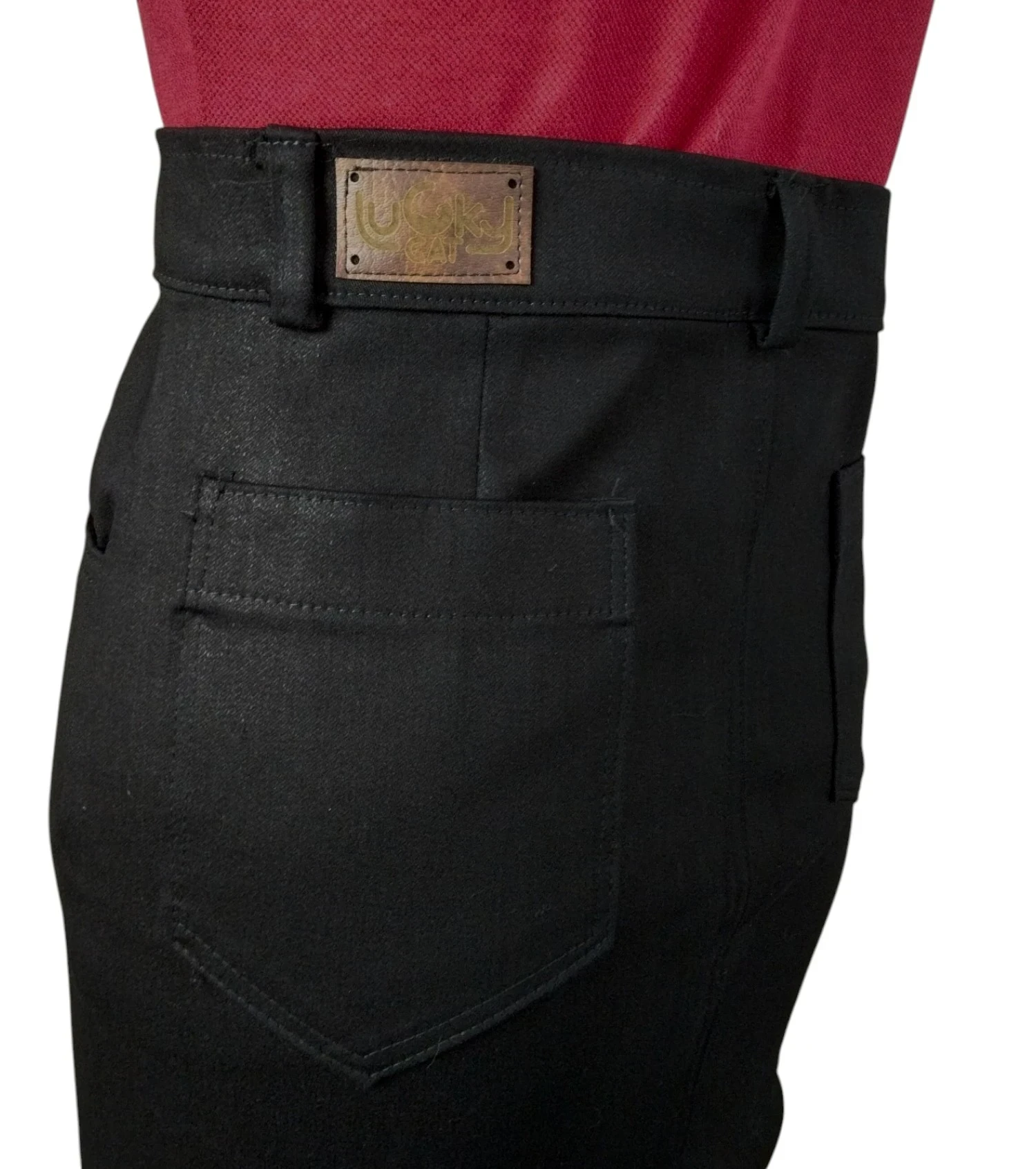 Falda licrada negra jean  2
