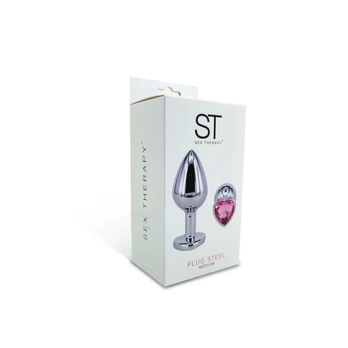 Plug de acero, medium ROSA