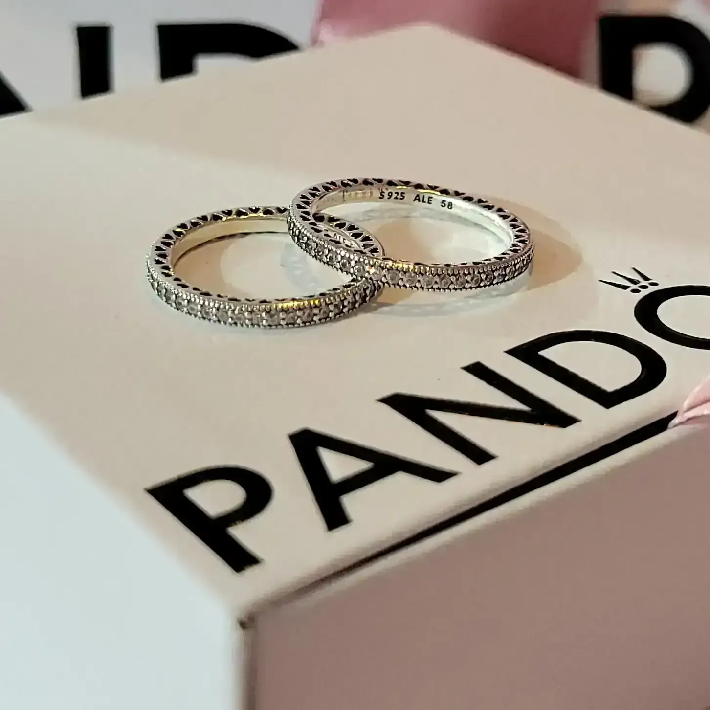 Pandora Hearts of circle silver ring 4