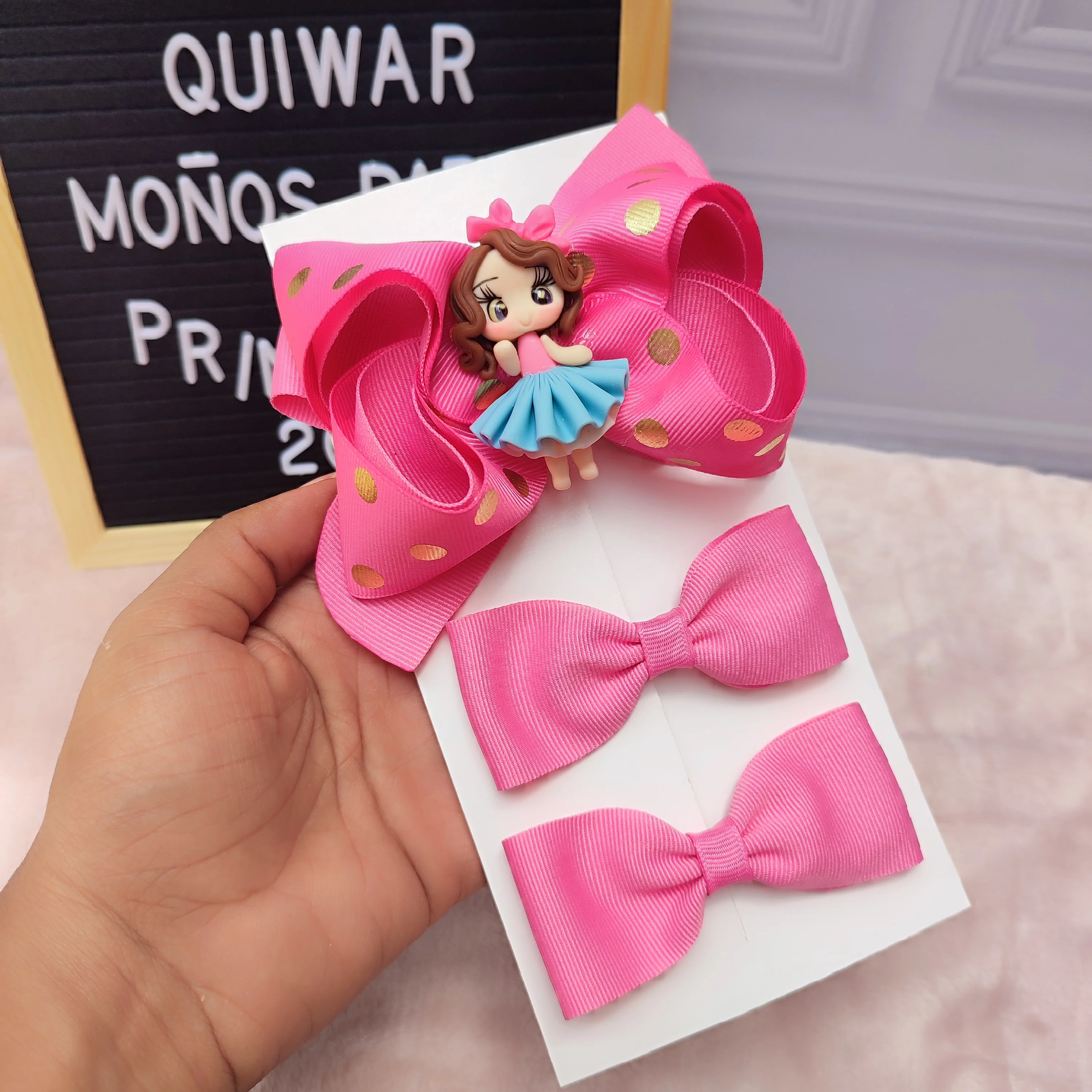 Set Gina Rosado con Dorado Con aplique