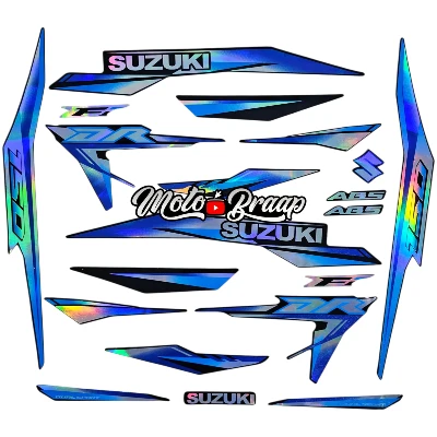 DR 150 Calcomanias 2025 Tornasol Azul Negro