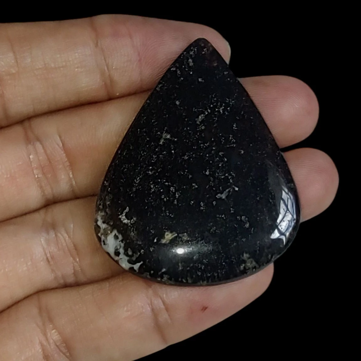 Cabujón de Agata Musgosa Negra