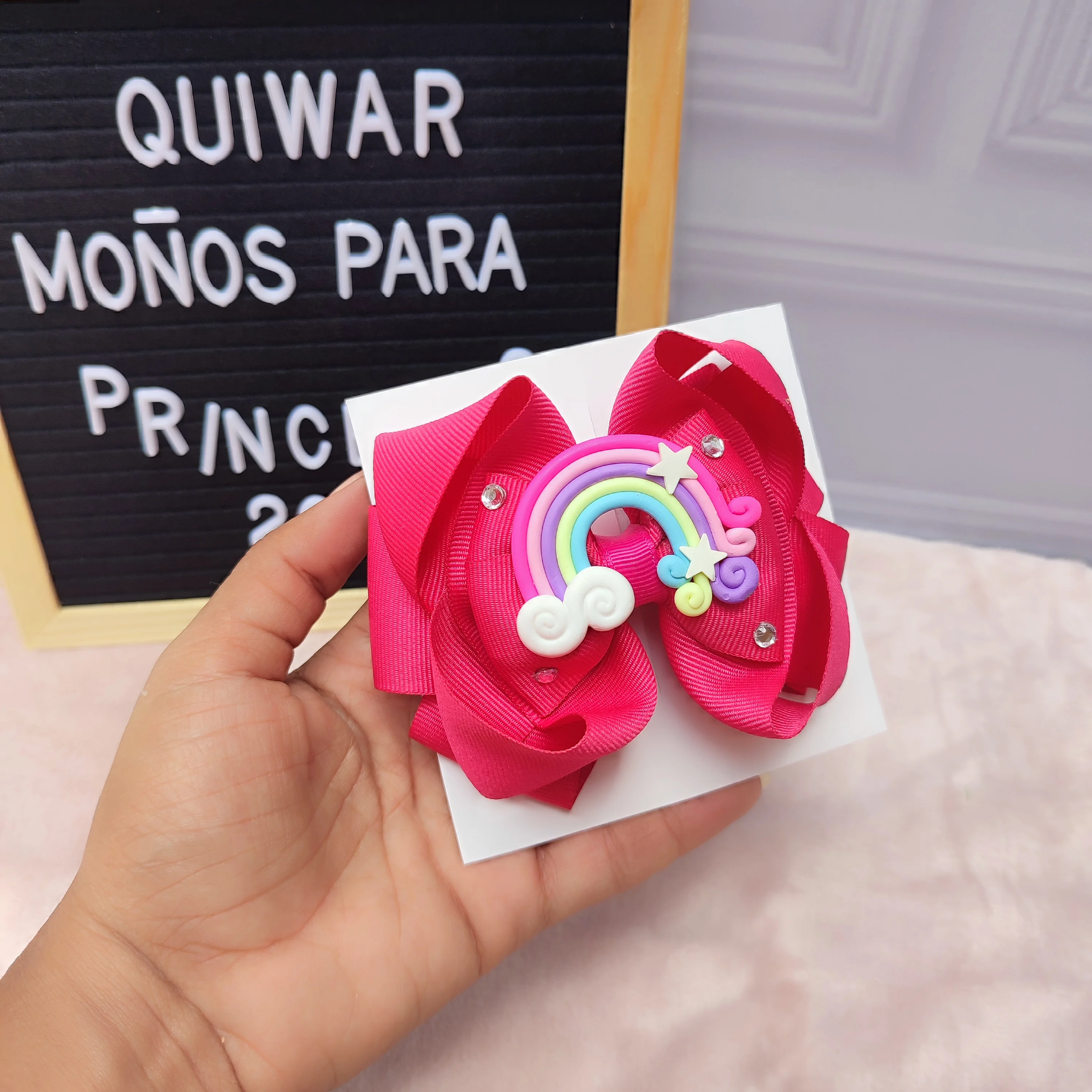 Lazo Arcoiris Fucsia
