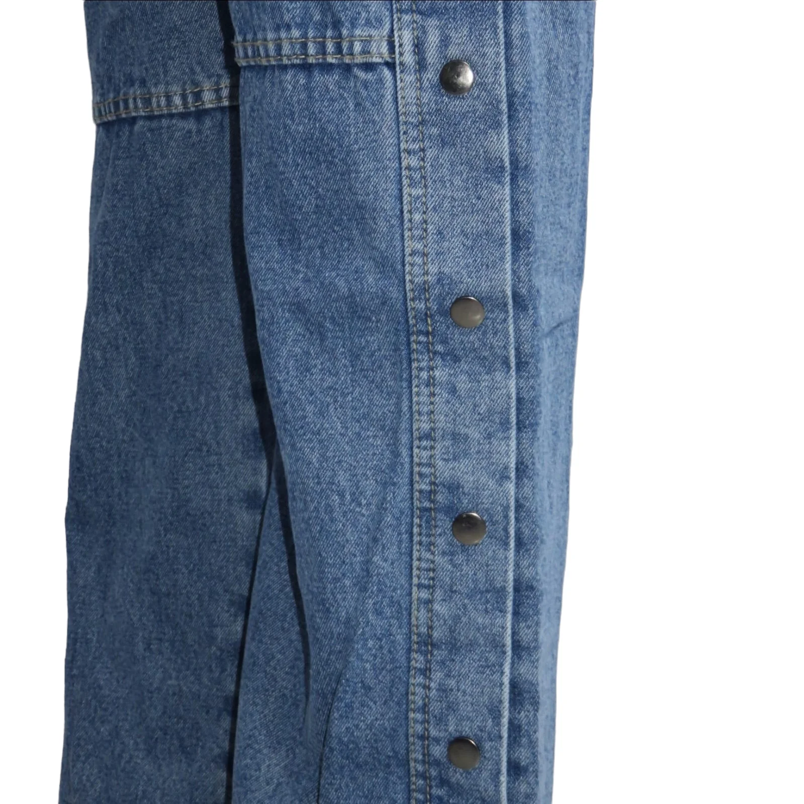 Jeans azul de boton 4