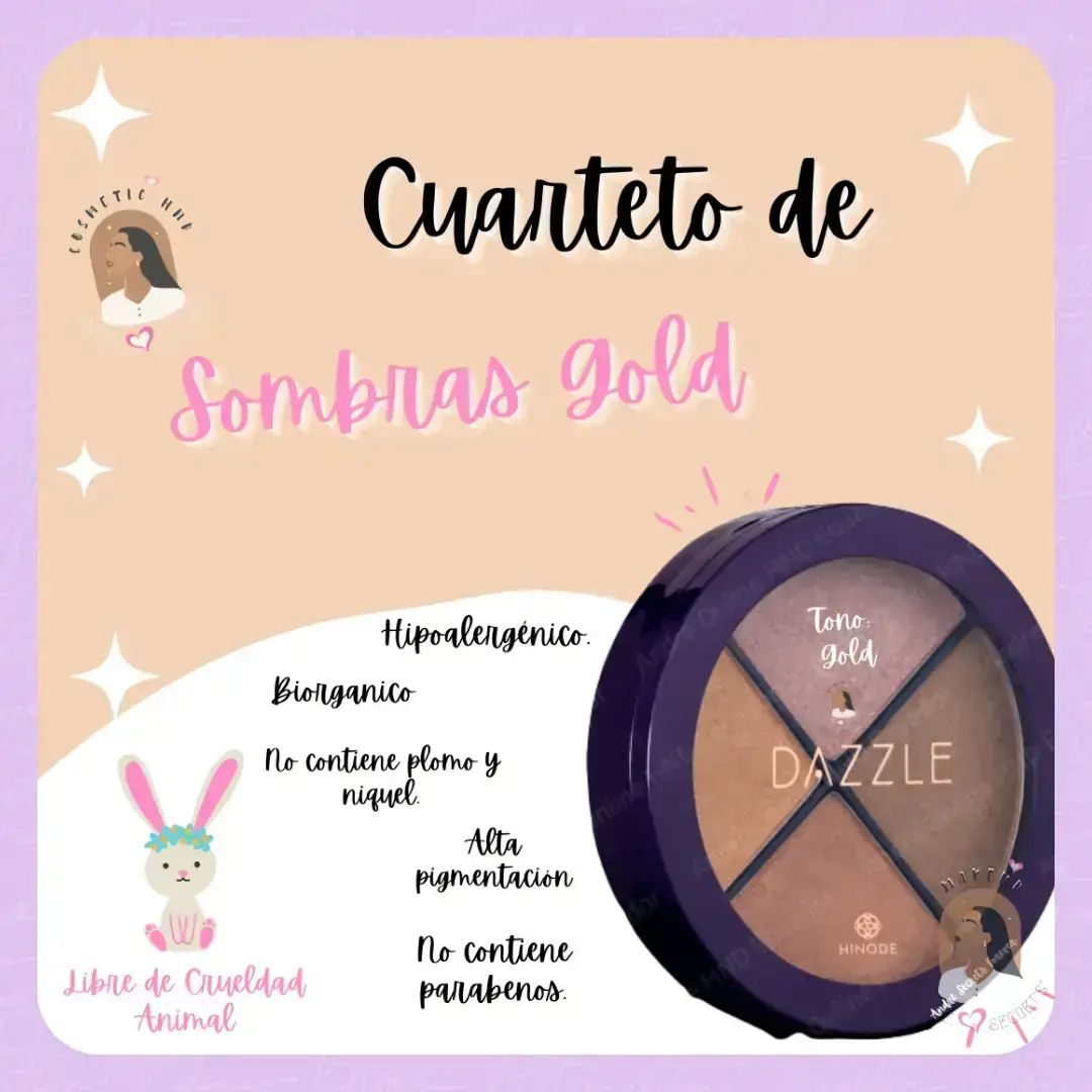 😘CUARTETO DE SOMBRAS GOLD DAZZLE😘 
