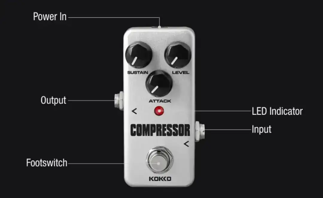 Pedal Compresor Analogo  Bajo Guitarra  3