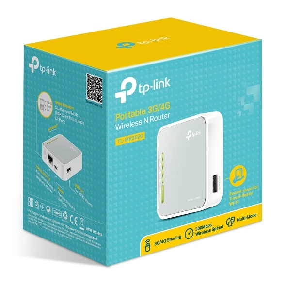 Router Inalámbrico Portátil 3G/4G TP-Link TL-MR3020 | Electrónica Joma 2