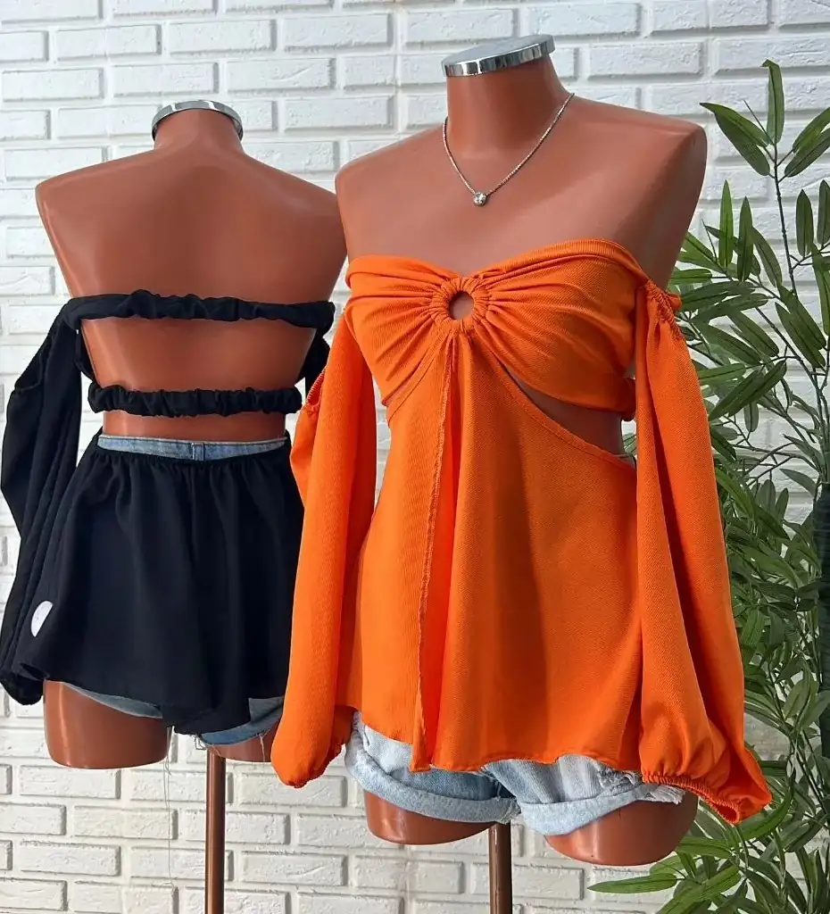 Blusa Bata Rosana Manga longa  2