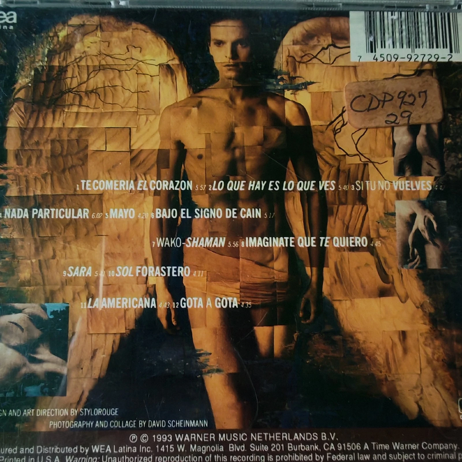 CD Miguel Bosé Bajo el Signo de Caín Usado 3