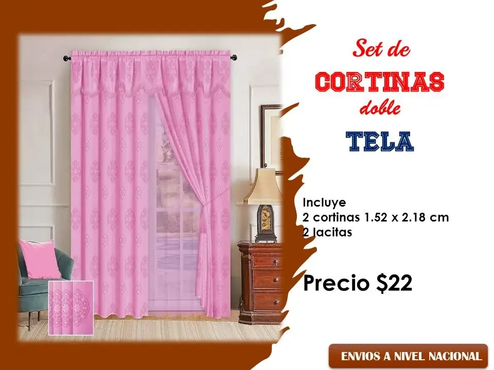 Set de dos cortinas  para puerta  3