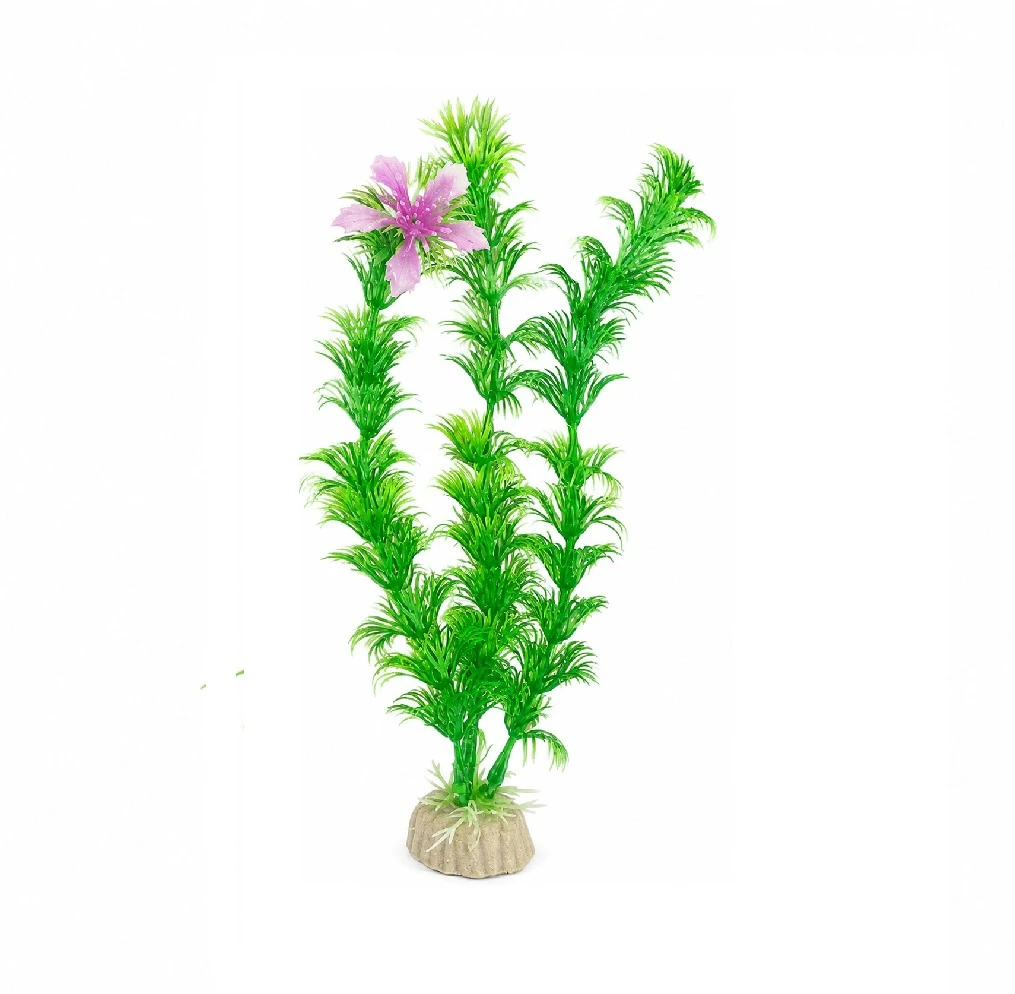 Planta decorativa larga de plástico