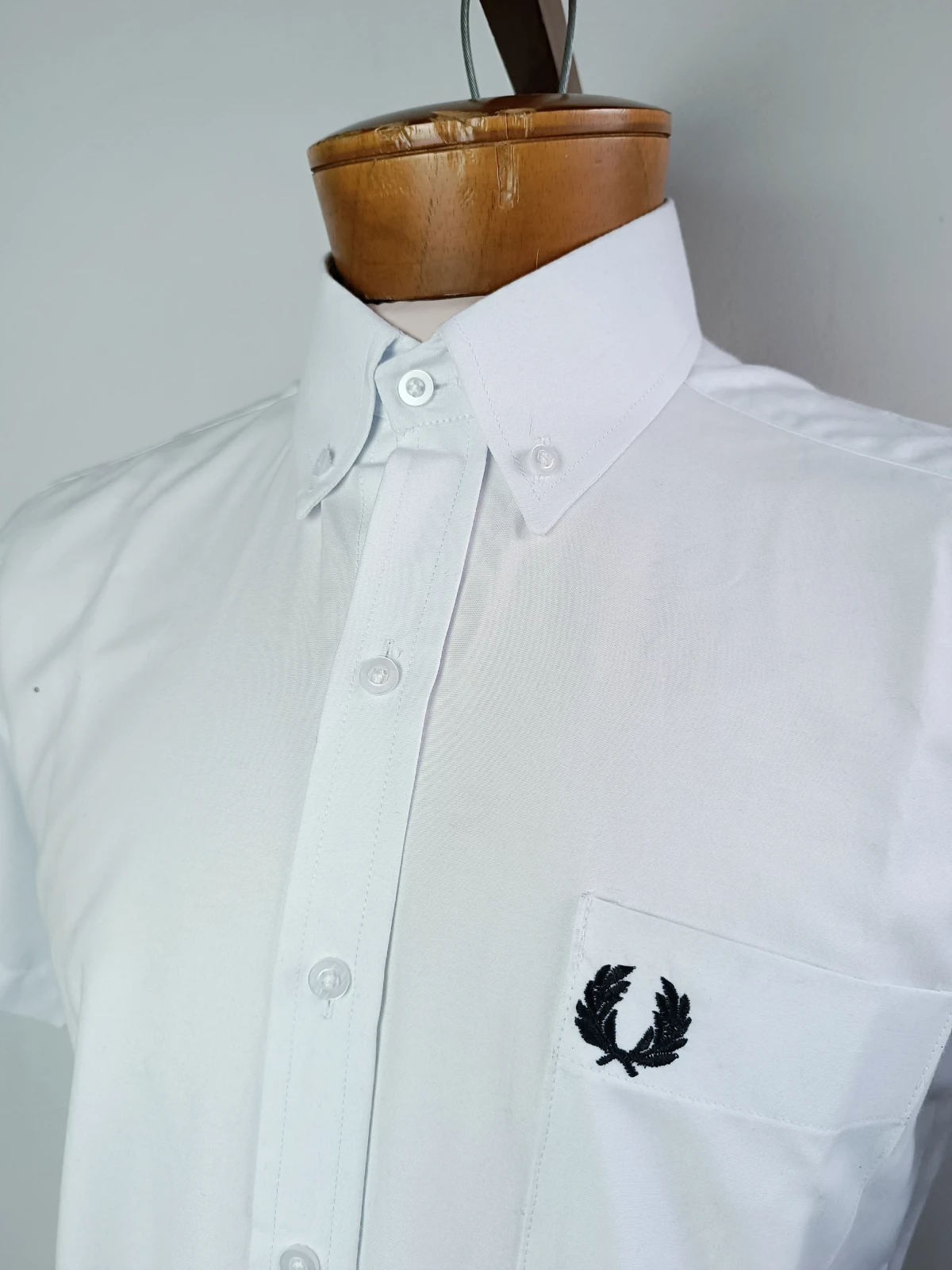Camisa botones blanca manga corta