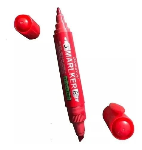 marcador marlker rojo dos puntas