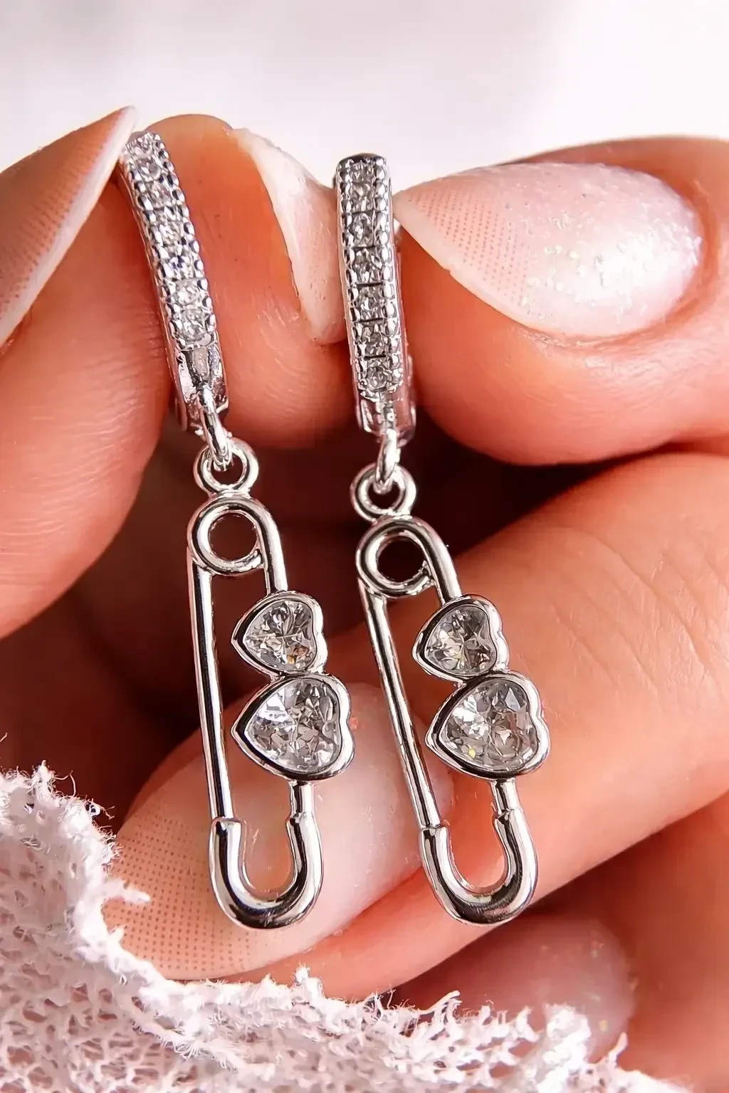 Argollas Brillo corazon 
