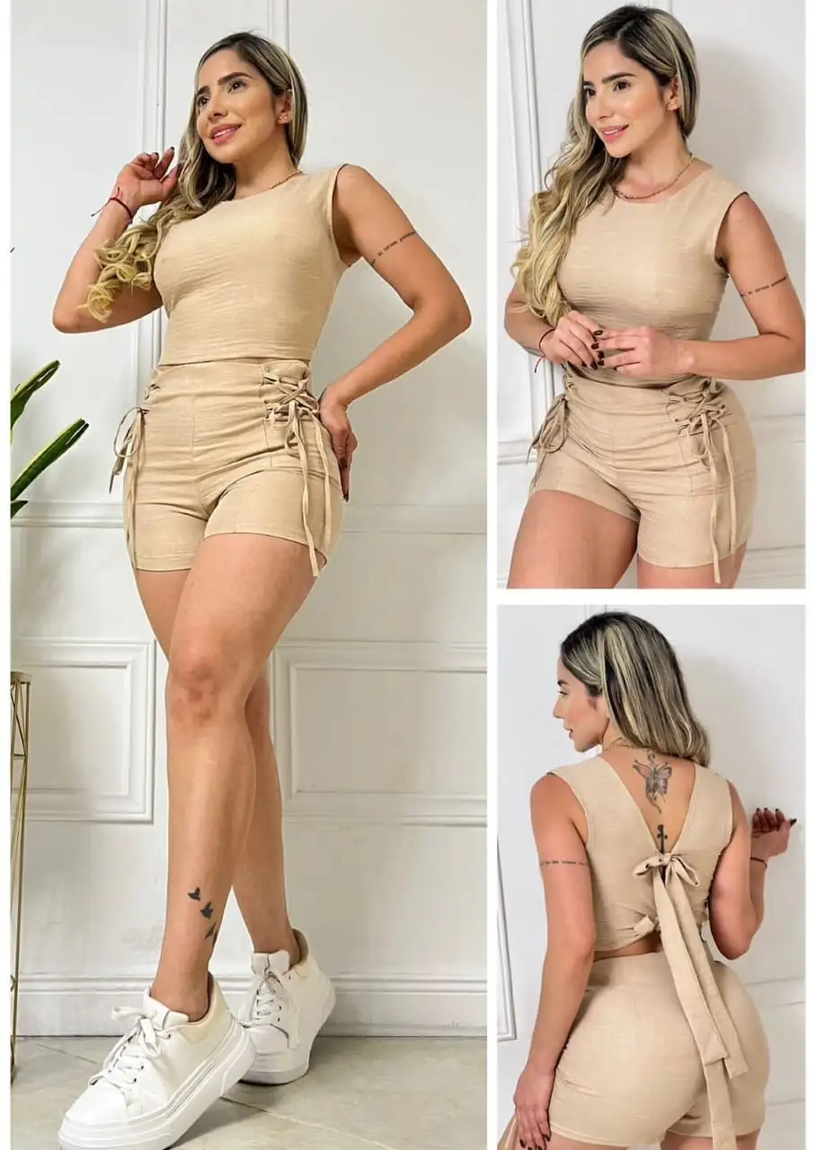 💫 Lindo Conjunto en Shorts y Croptop✨ 2