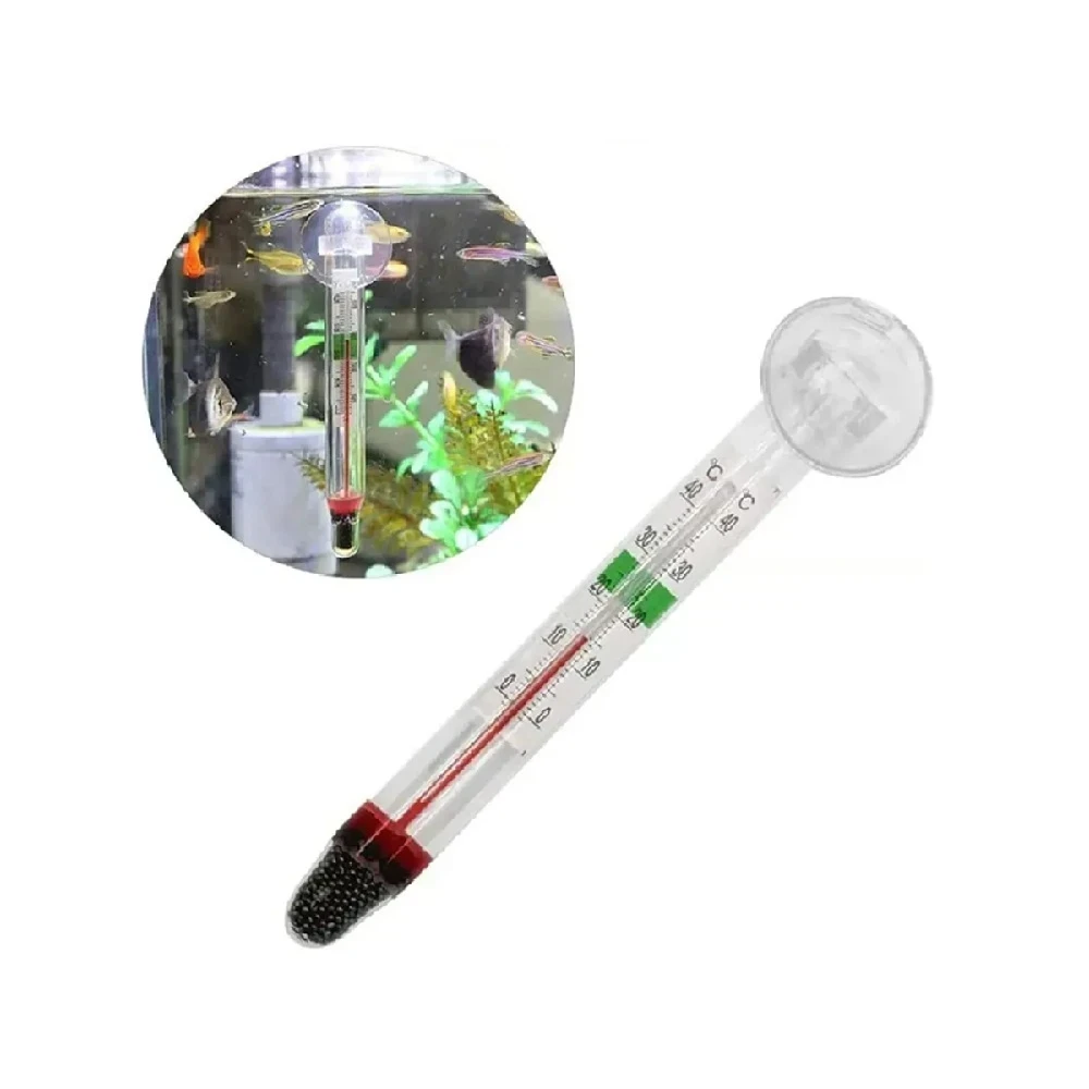 Termómetro de vidrio sumergible con ventosas