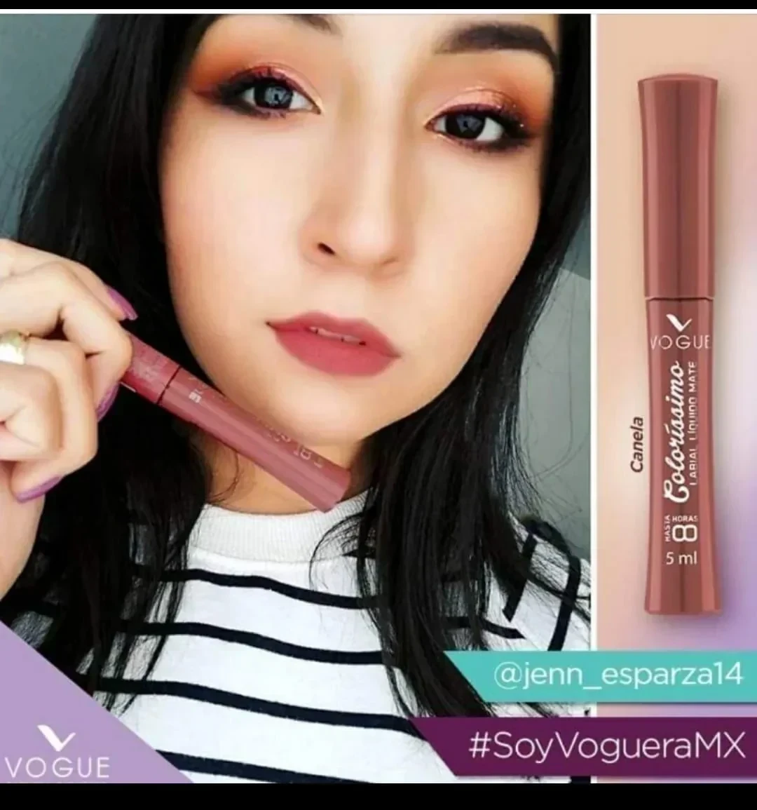 vogue labial colorisimo liquido canela