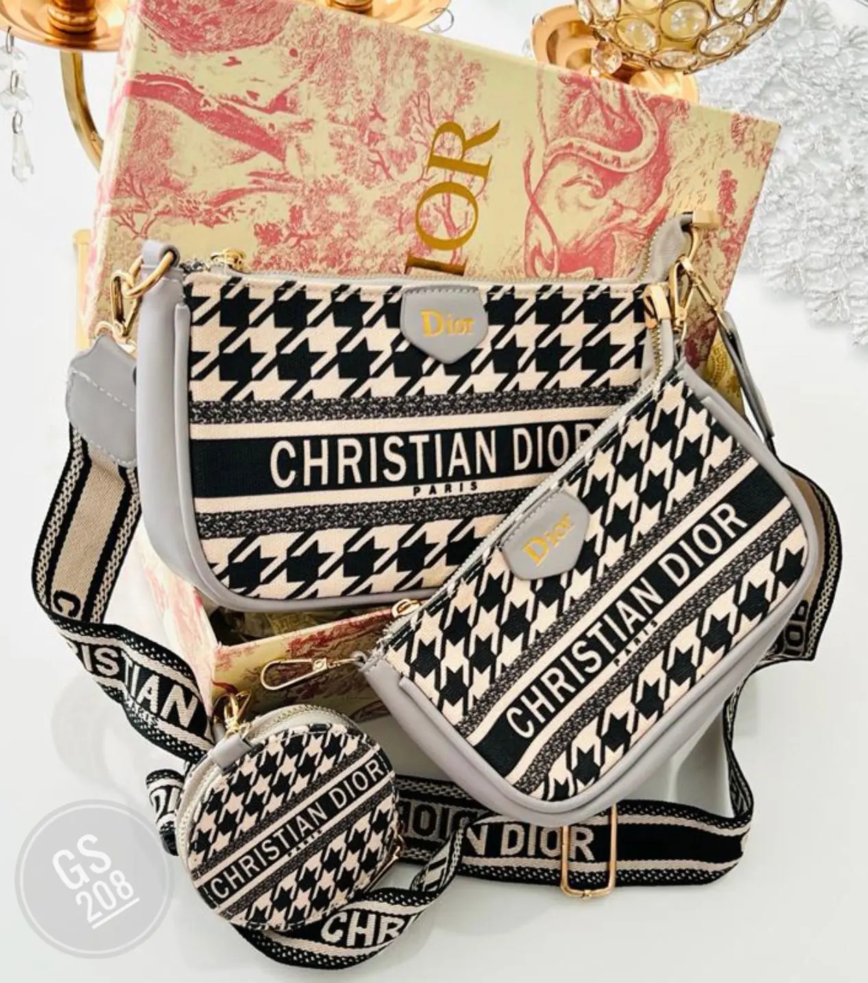 BOLSOS 3 PIEZAS DIOR 